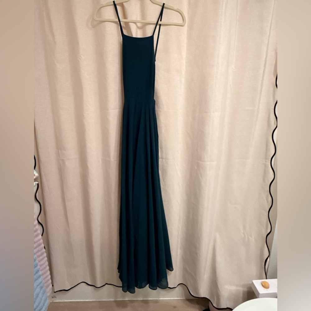 Lulus Teal Chiffon Maxi Dress – XS